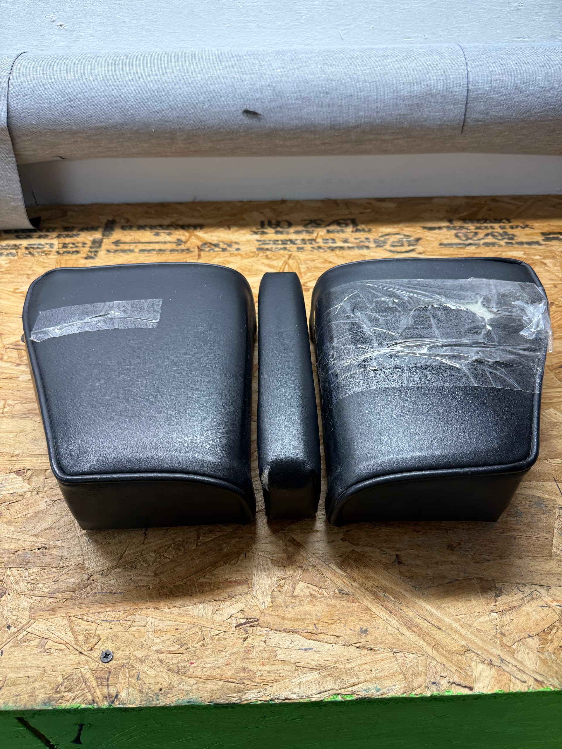 Chiropractic treatment table before upholstery restoration